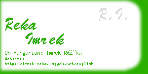 reka imrek business card